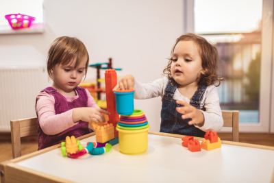 two kids playing